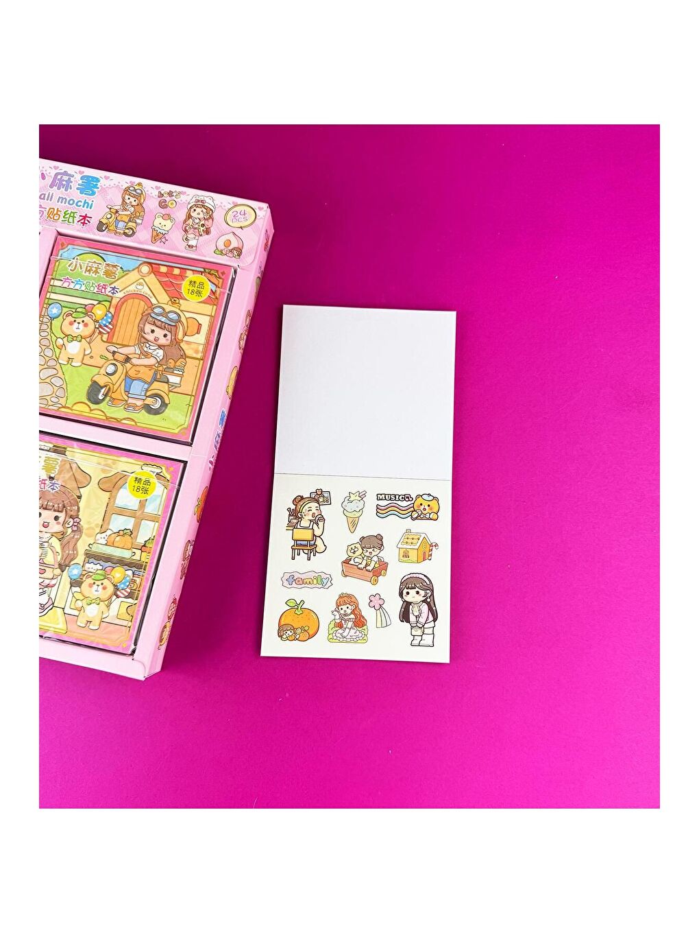 BAM HEDİYELİK EŞYA Sevimli Kız Sticker Defteri 1 Adet - 2