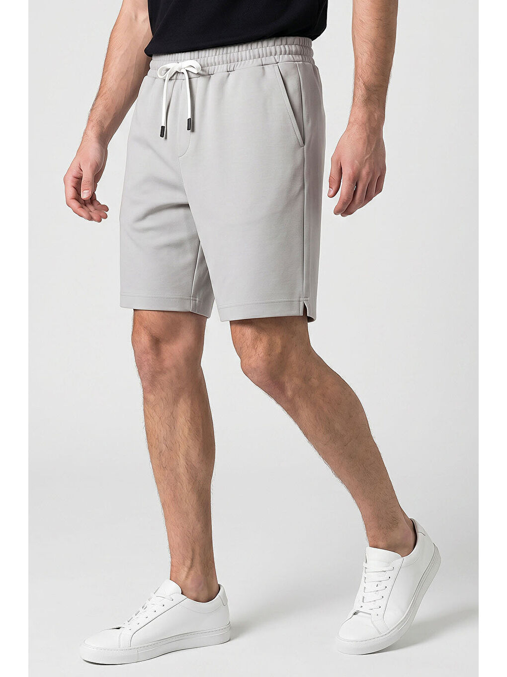 Bej Taş Standart Fit Basic Arka Cepli Erkek Şort - 81314-4