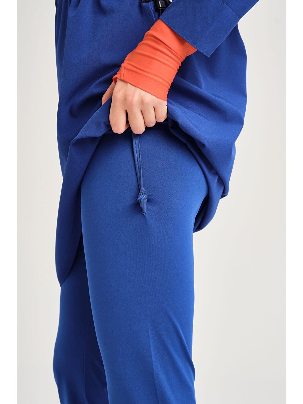 Esila Saks Mavisi 5 Parça Jileli Tam Tesettür Mayo Takımı 2934-6