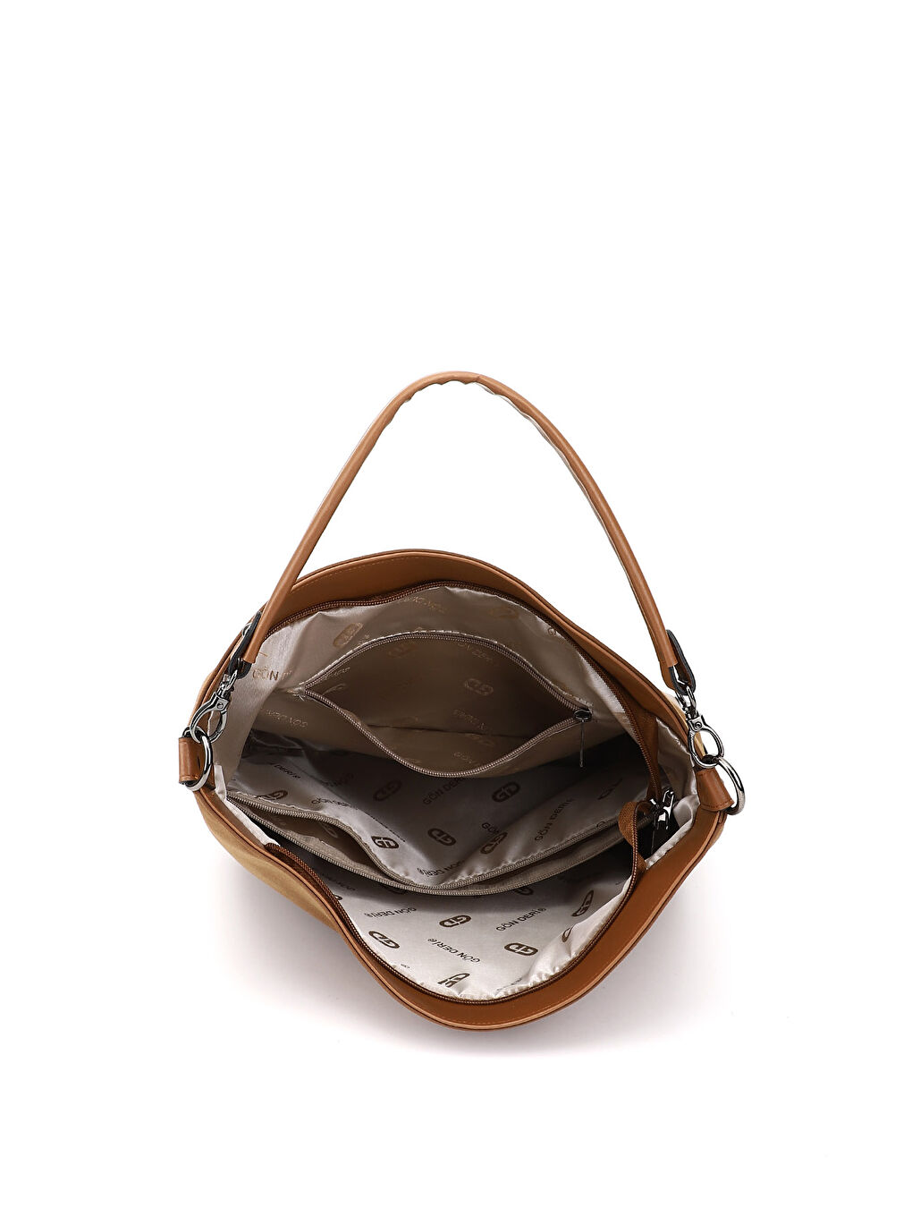 Kahverengi Kadın TABA Uzun Askılı El ve Omuz Çantası-4