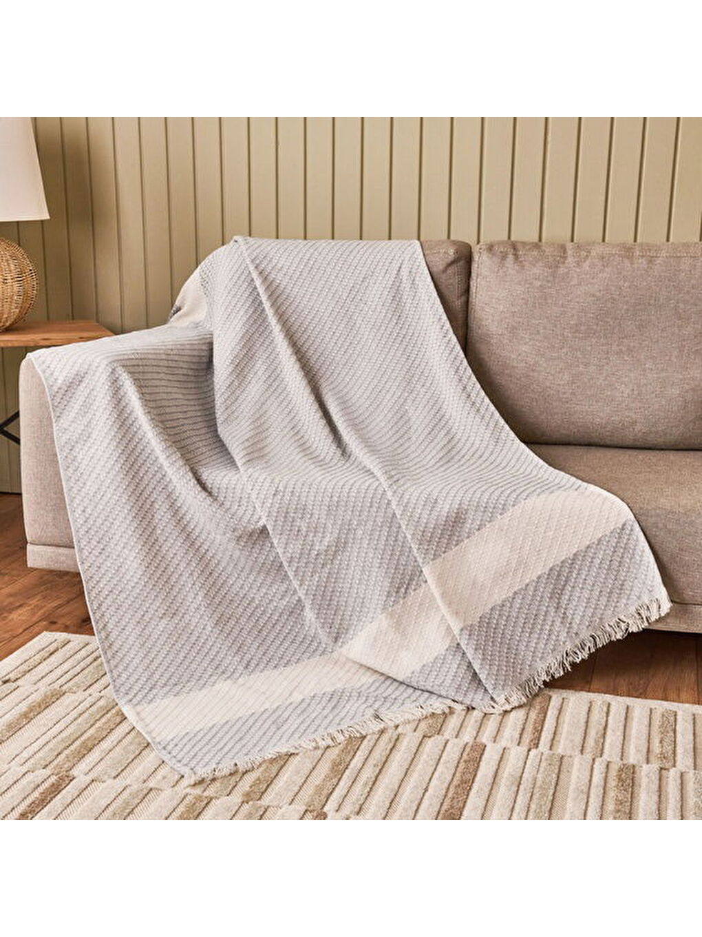 Soft Wilma Koltuk Örtüsü - Gri - 130x170 cm