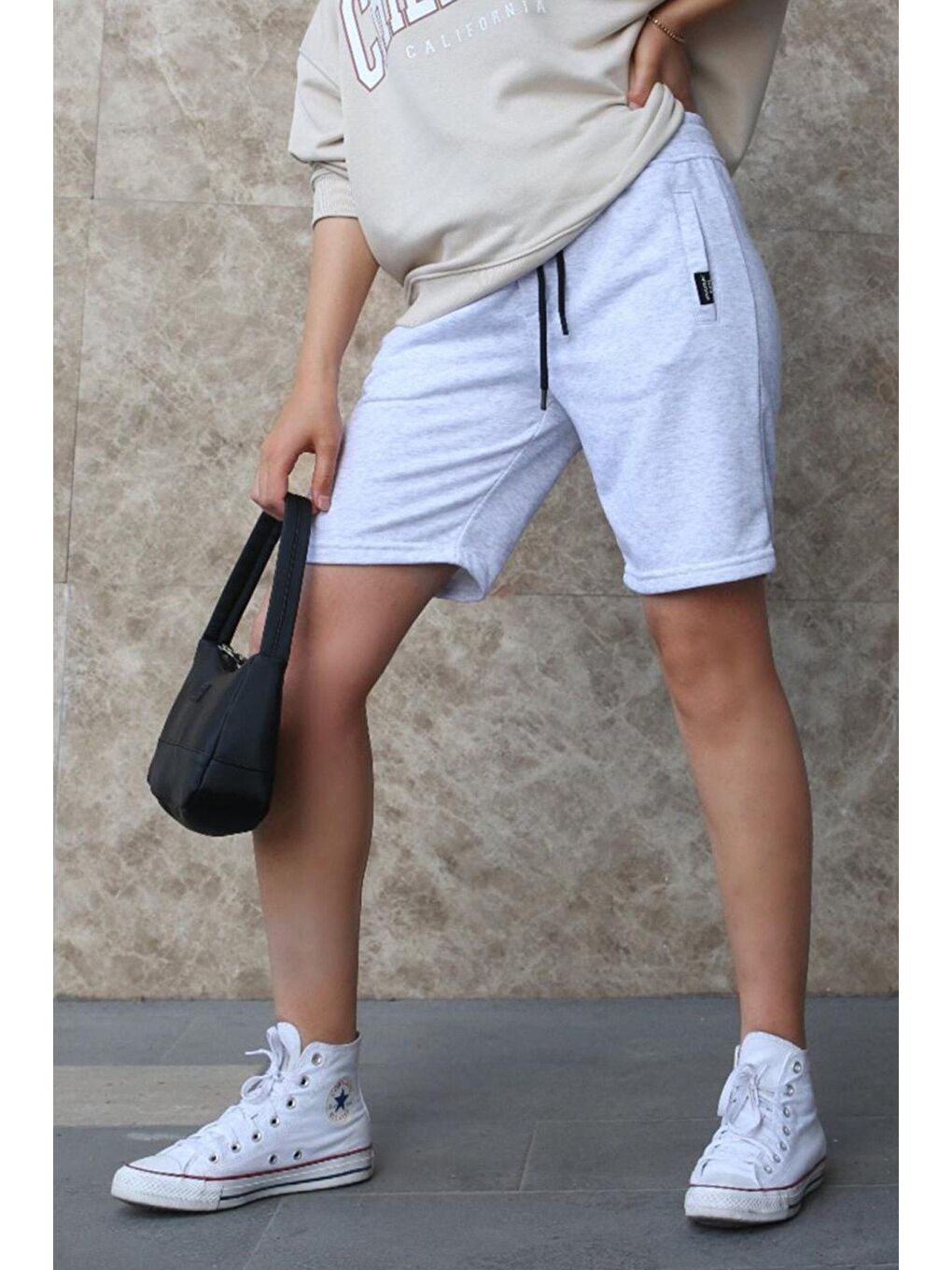 Gri Kapri Şort Mg1171