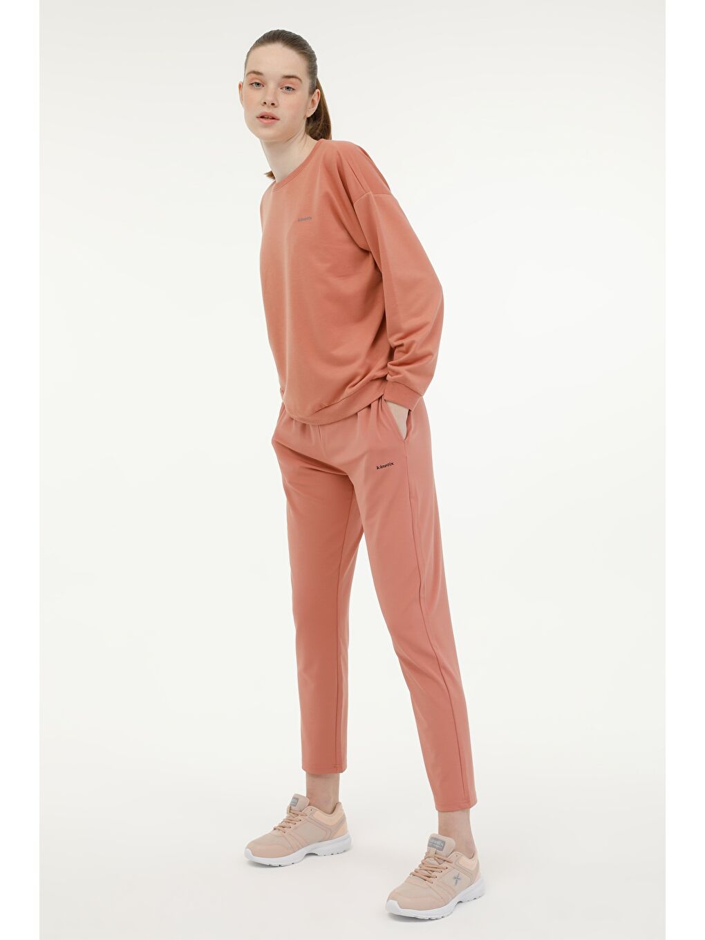 Pembe W-SN537 BASIC PES TRACK P Gül Kurusu Kadın Eşofman Altı-4