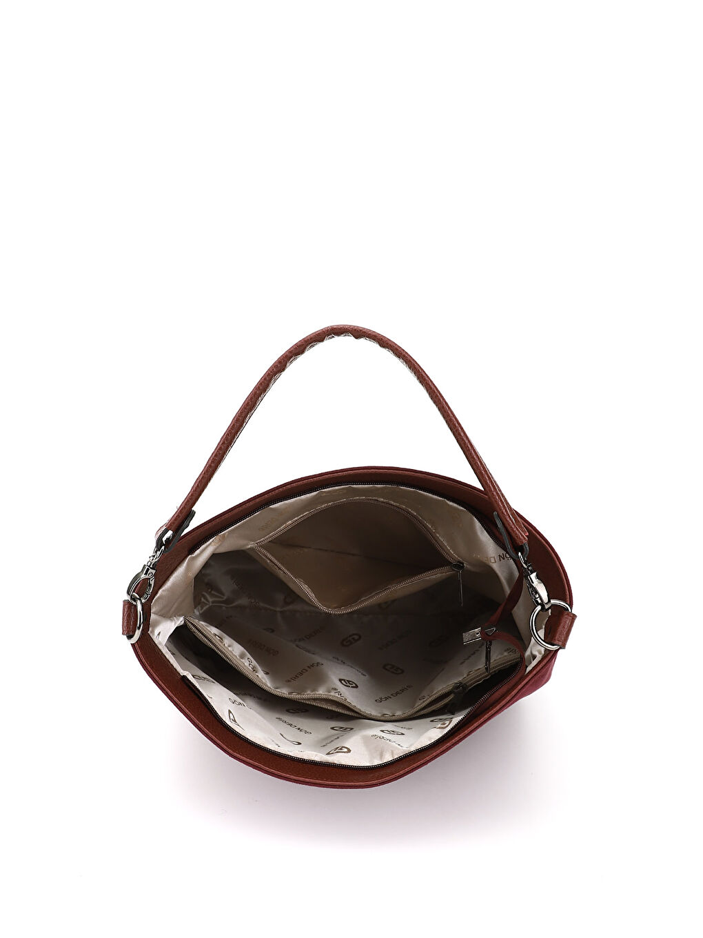 Bordo Kadın BORDO Uzun Askılı El ve Omuz Çantası-4