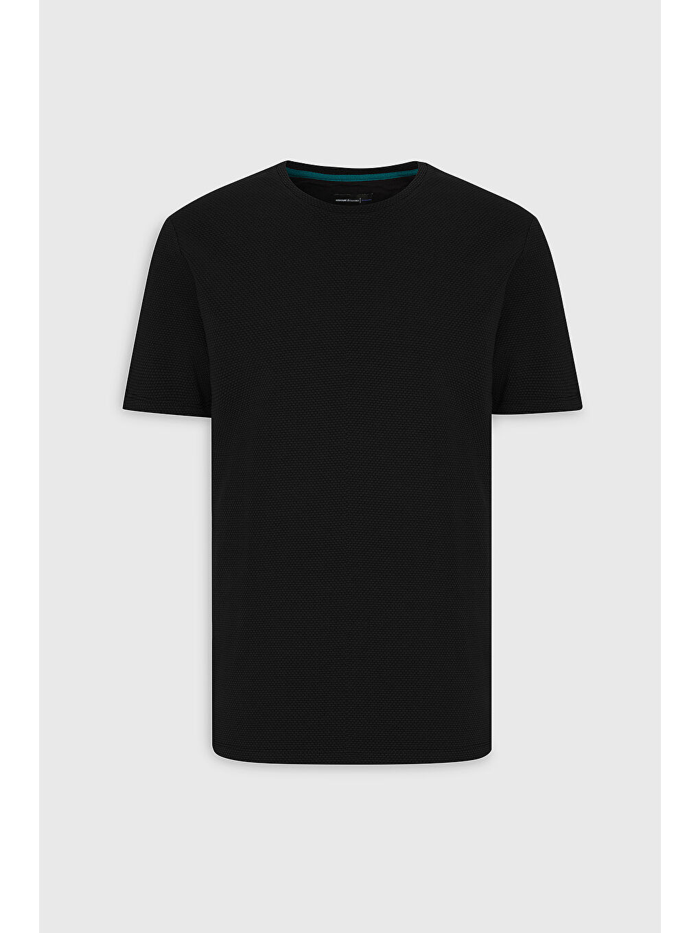 Erkek Siyah Slim Fit Bisiklet Yaka Kısa Kollu Yumuşak Tuşeli Basic Tişört-4