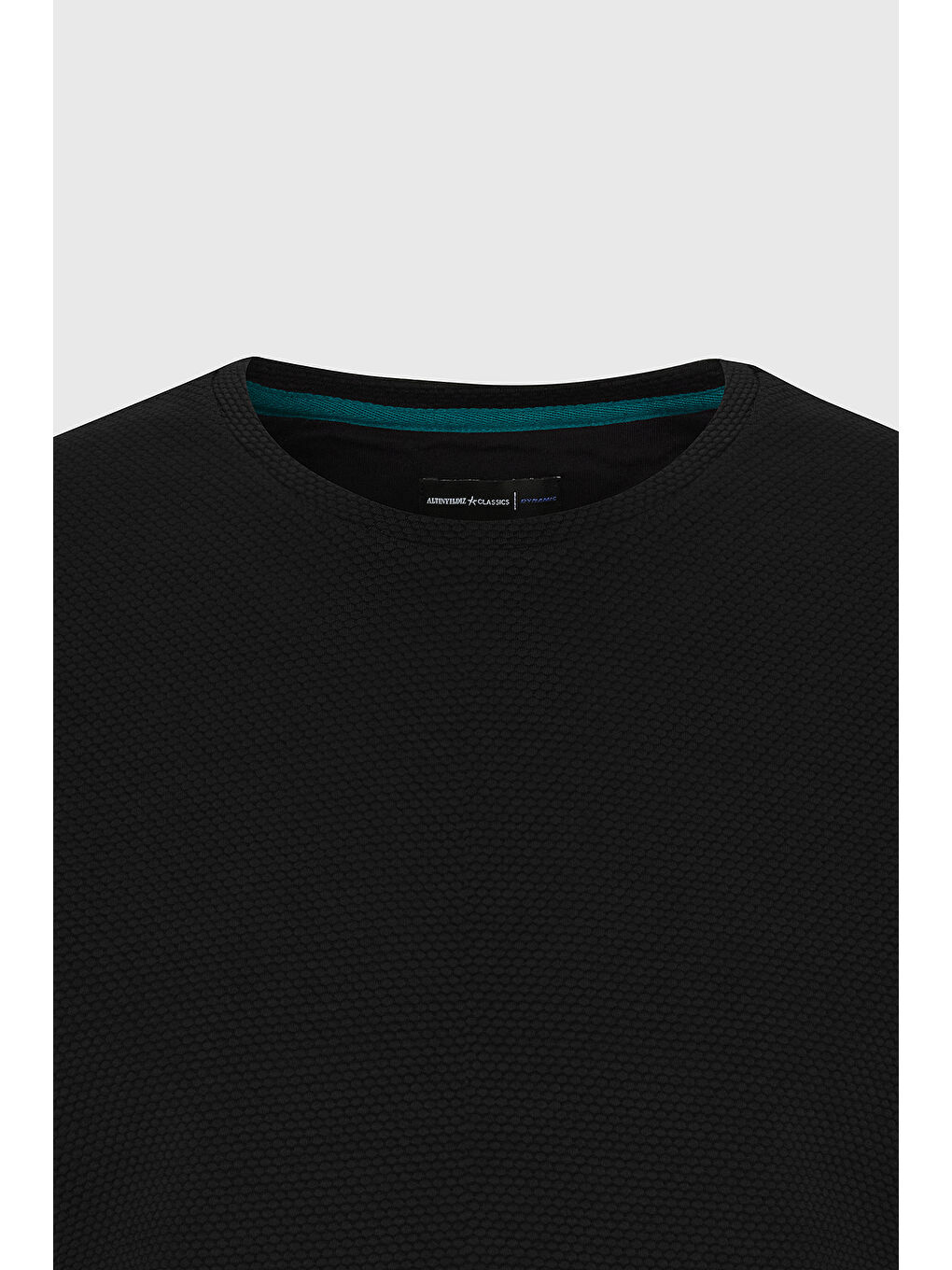 Erkek Siyah Slim Fit Bisiklet Yaka Kısa Kollu Yumuşak Tuşeli Basic Tişört-5