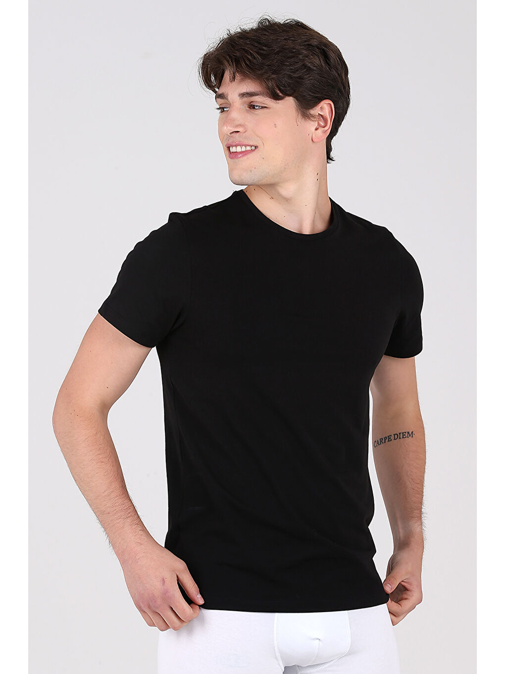Siyah North Ice Black Serisi Bisiklet Yaka T-shirt SİYAH