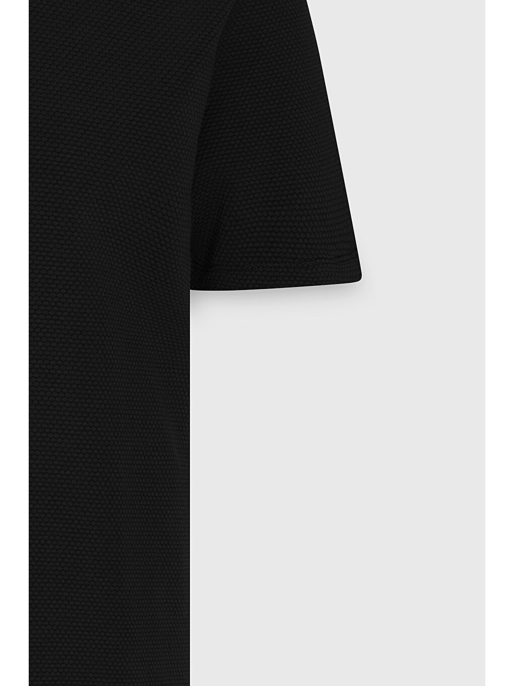 Erkek Siyah Slim Fit Bisiklet Yaka Kısa Kollu Yumuşak Tuşeli Basic Tişört-6