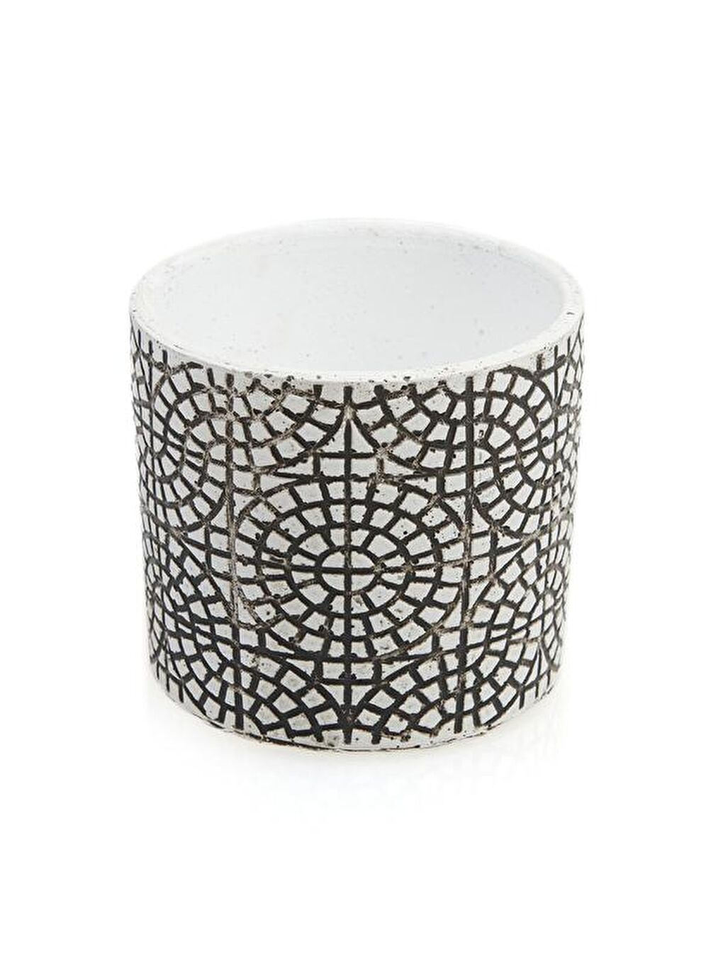 Beyaz Dekoratif Halka Saksı-1