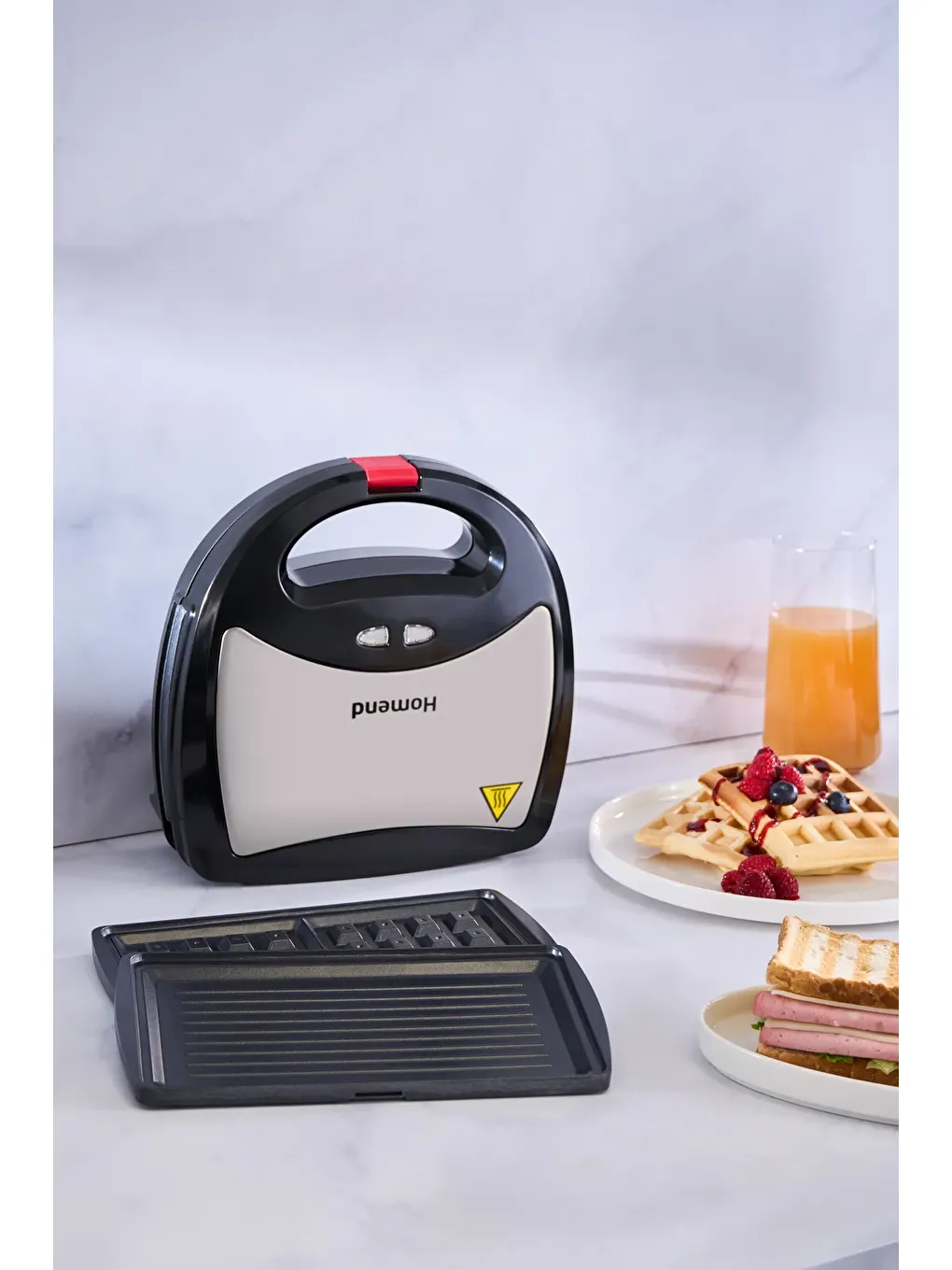 Toastbuster 1325H Çıkarılabilir Waffle Plakalı Portatif Tasarım Tost Makinesi