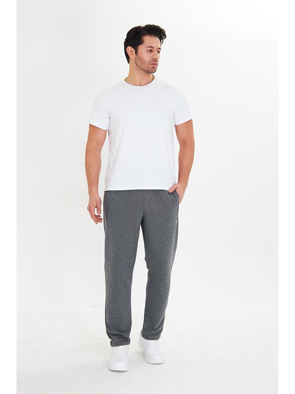 Büyük Beden Erkek Pamuklu Eşofman Altı Antrasit M. 0032-A-3