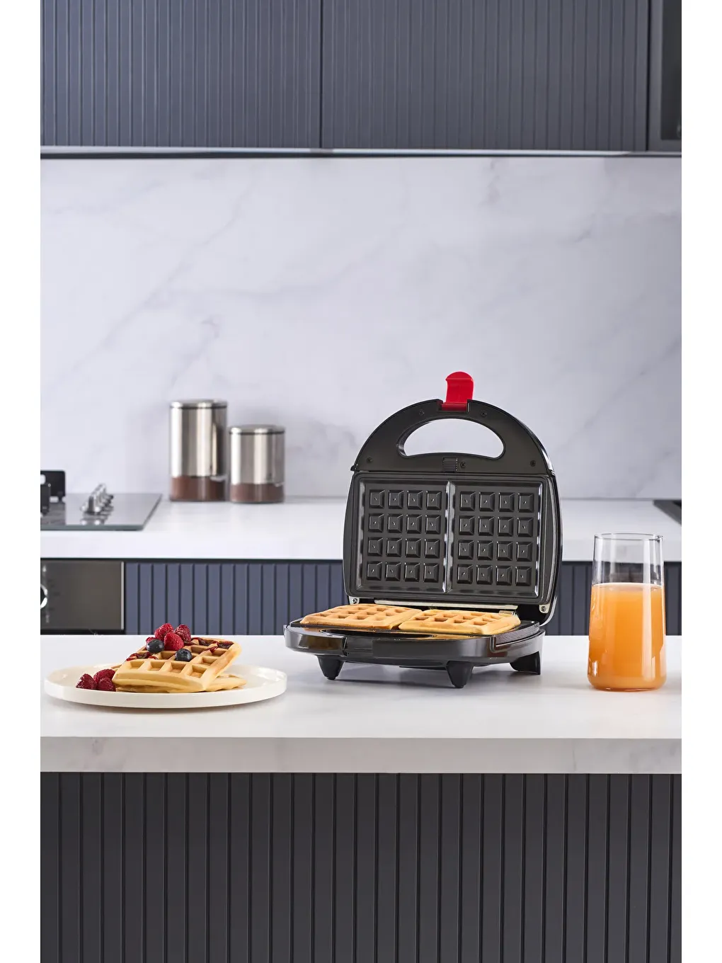 Toastbuster 1325H Çıkarılabilir Waffle Plakalı Portatif Tasarım Tost Makinesi-1