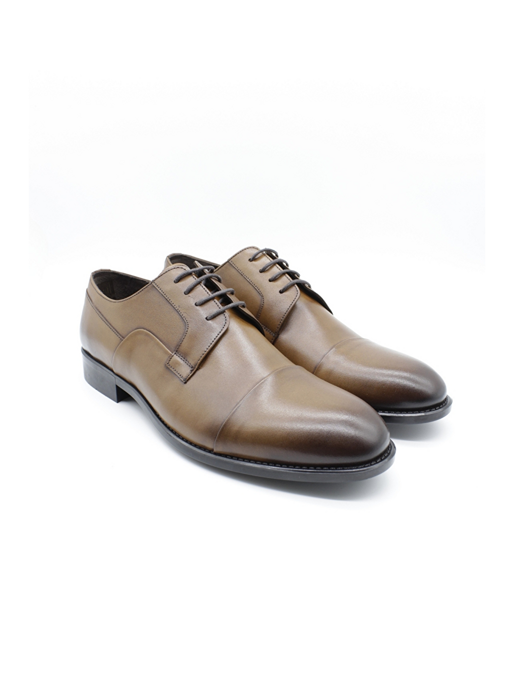 Kahverengi Taba Bağcıklı Tokasız Deri Cls Ayakkabı 1033255188-2