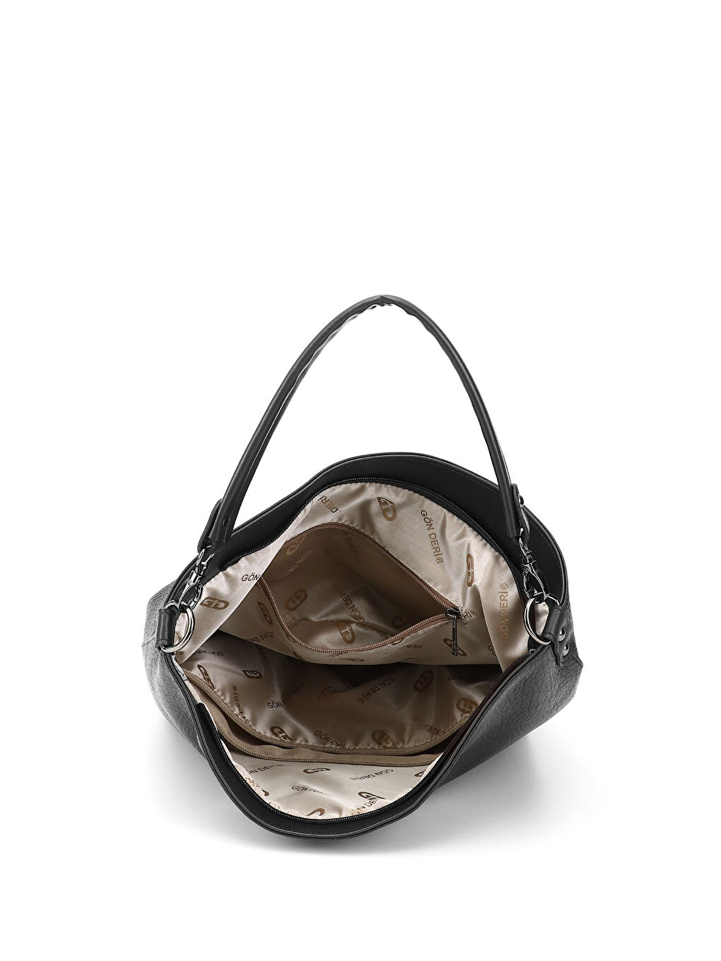 Siyah Kadın AÇIK SİYAH Uzun Askılı El ve Omuz Çantası-4