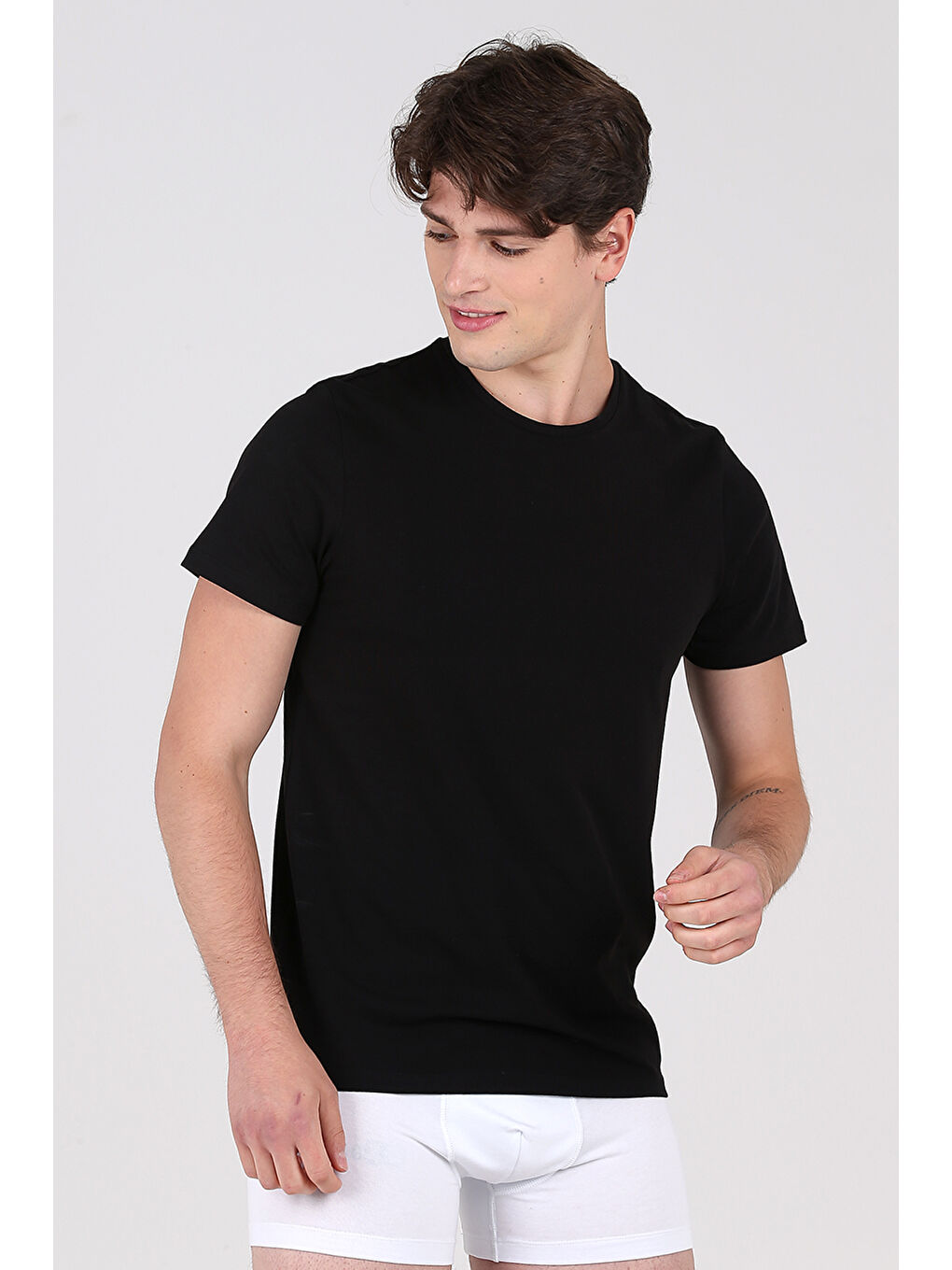Siyah North Ice Black Serisi Bisiklet Yaka T-shirt SİYAH-1