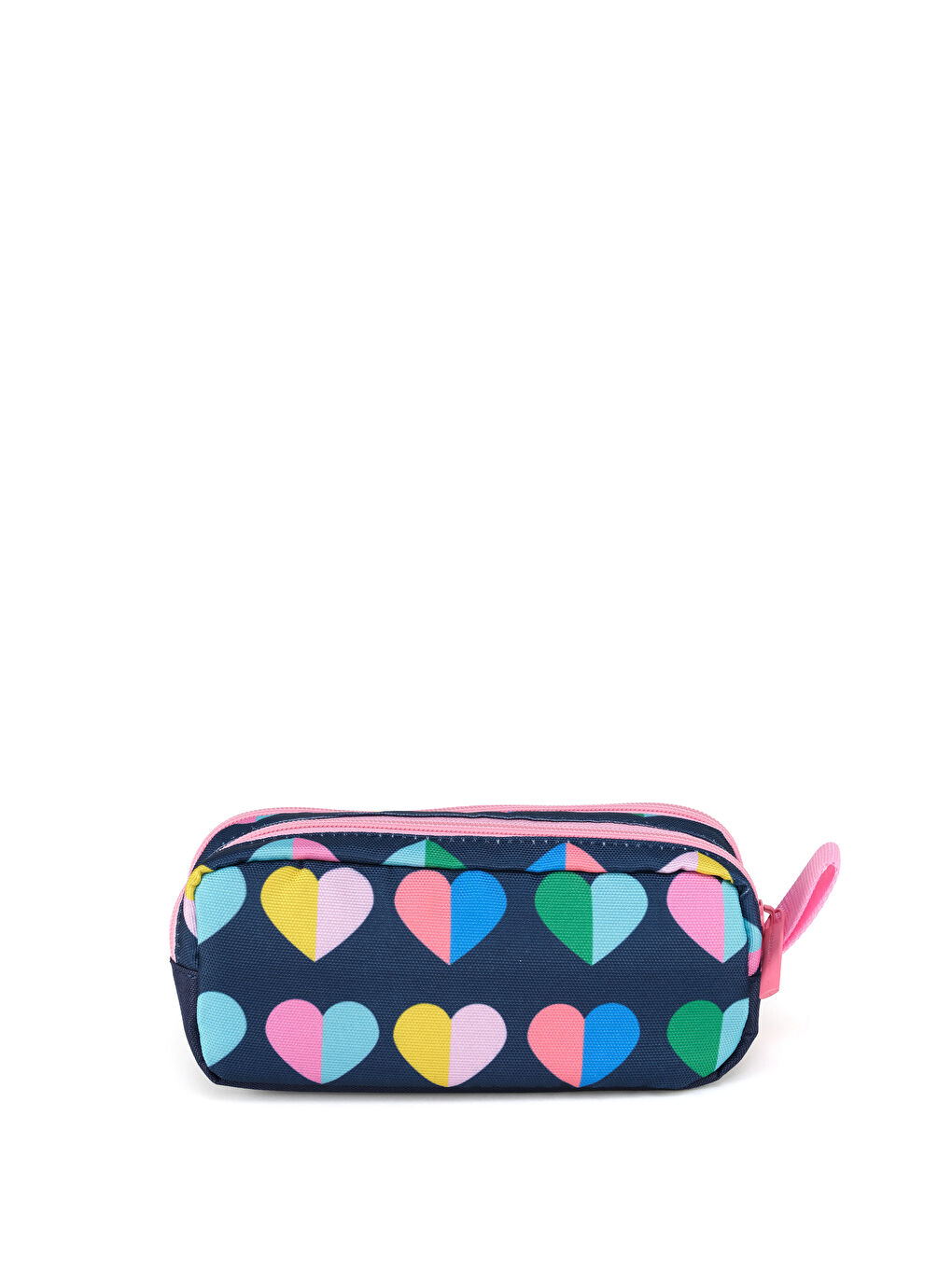 Mini Kalp Desenli Çift Bölme Kız Çocuk Kalemlik-4