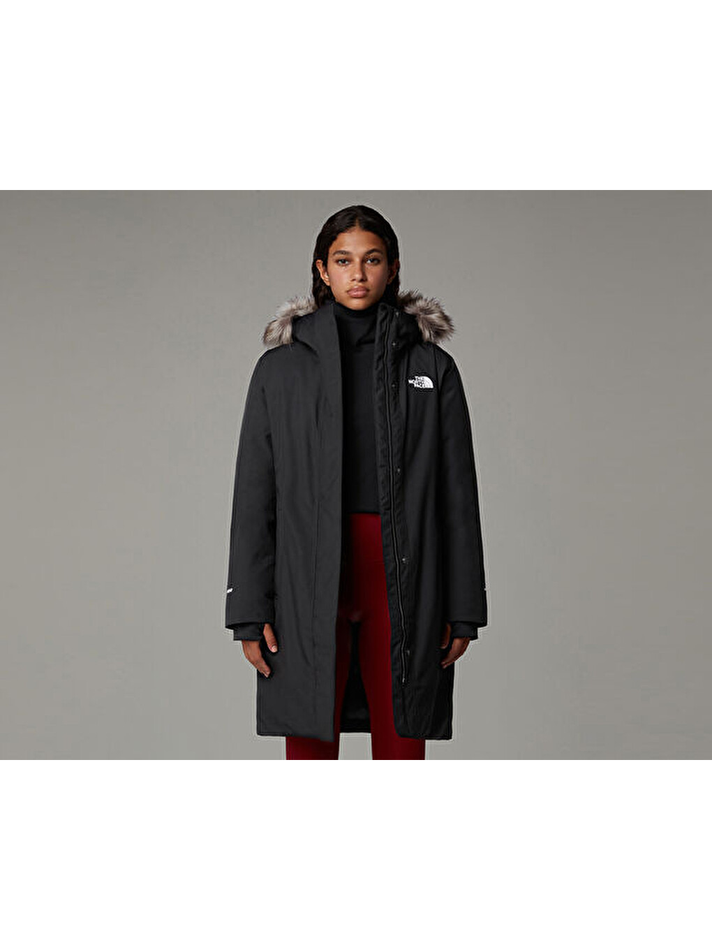 W Artic Parka Kadın Outdoor Montu Nf0a84j24h01 Siyah-4