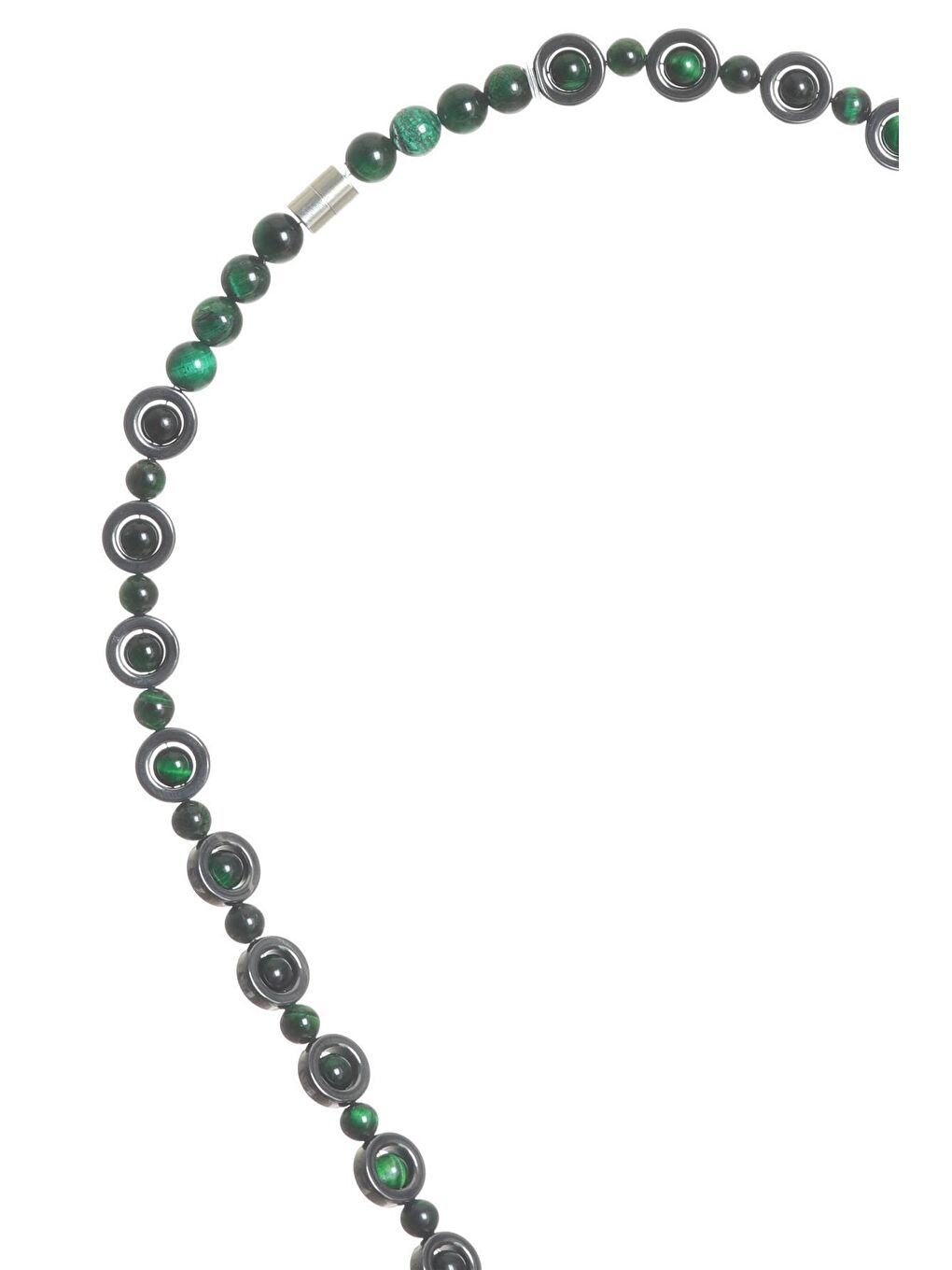 Gri Erkek Doğaltaş El Yapımı Tasarım Kolye-2