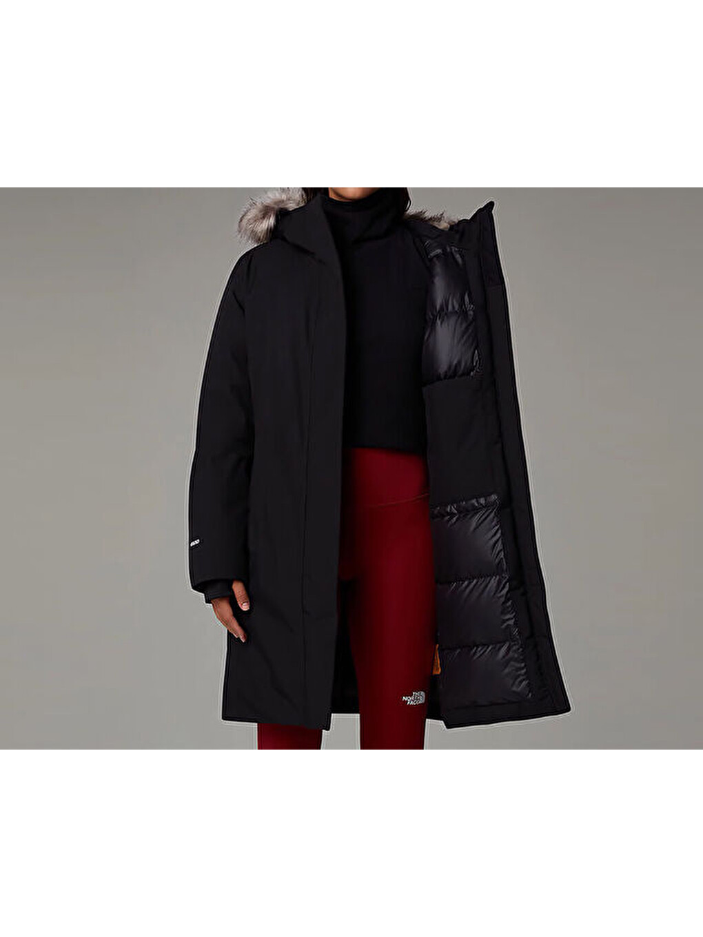 W Artic Parka Kadın Outdoor Montu Nf0a84j24h01 Siyah-7