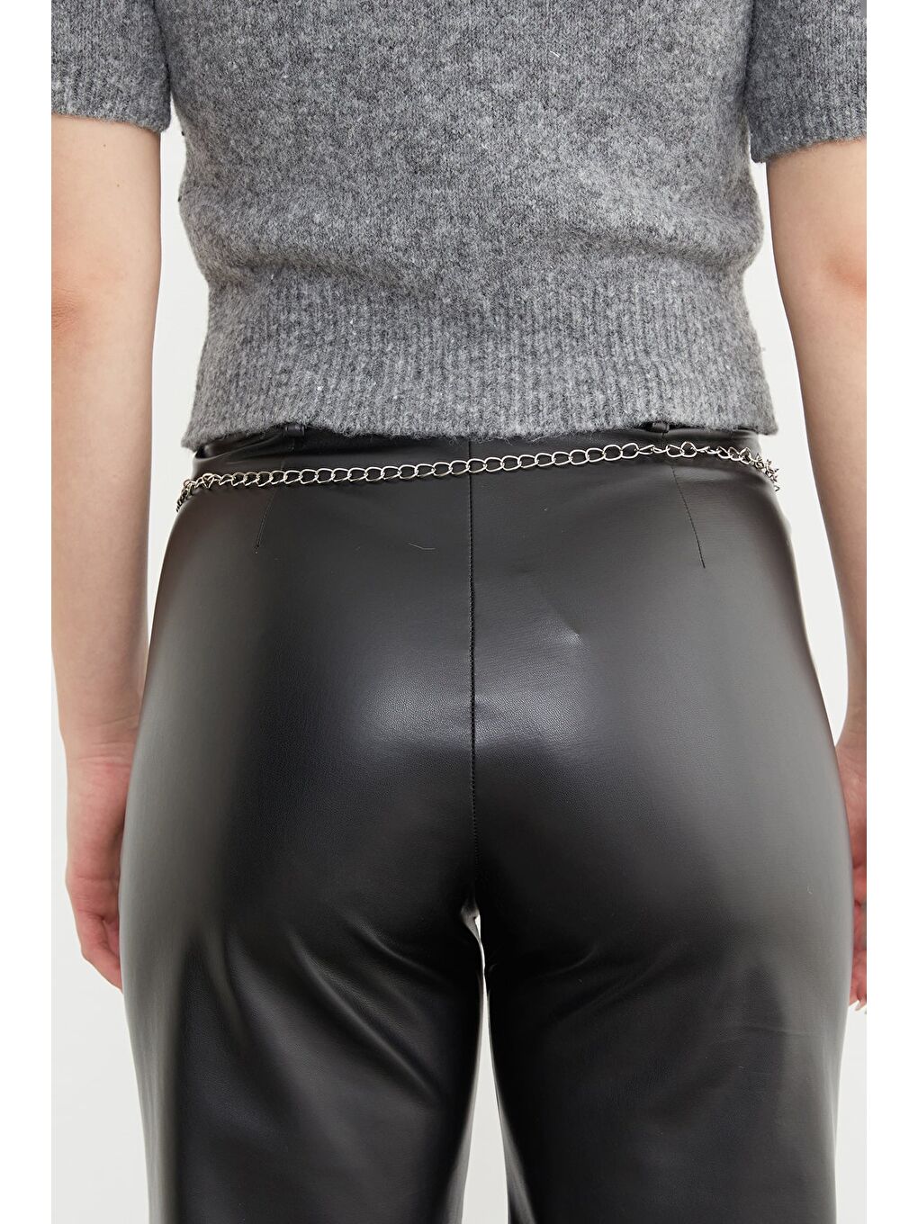 Gri Güneş Detaylı Zincir Kemer-3