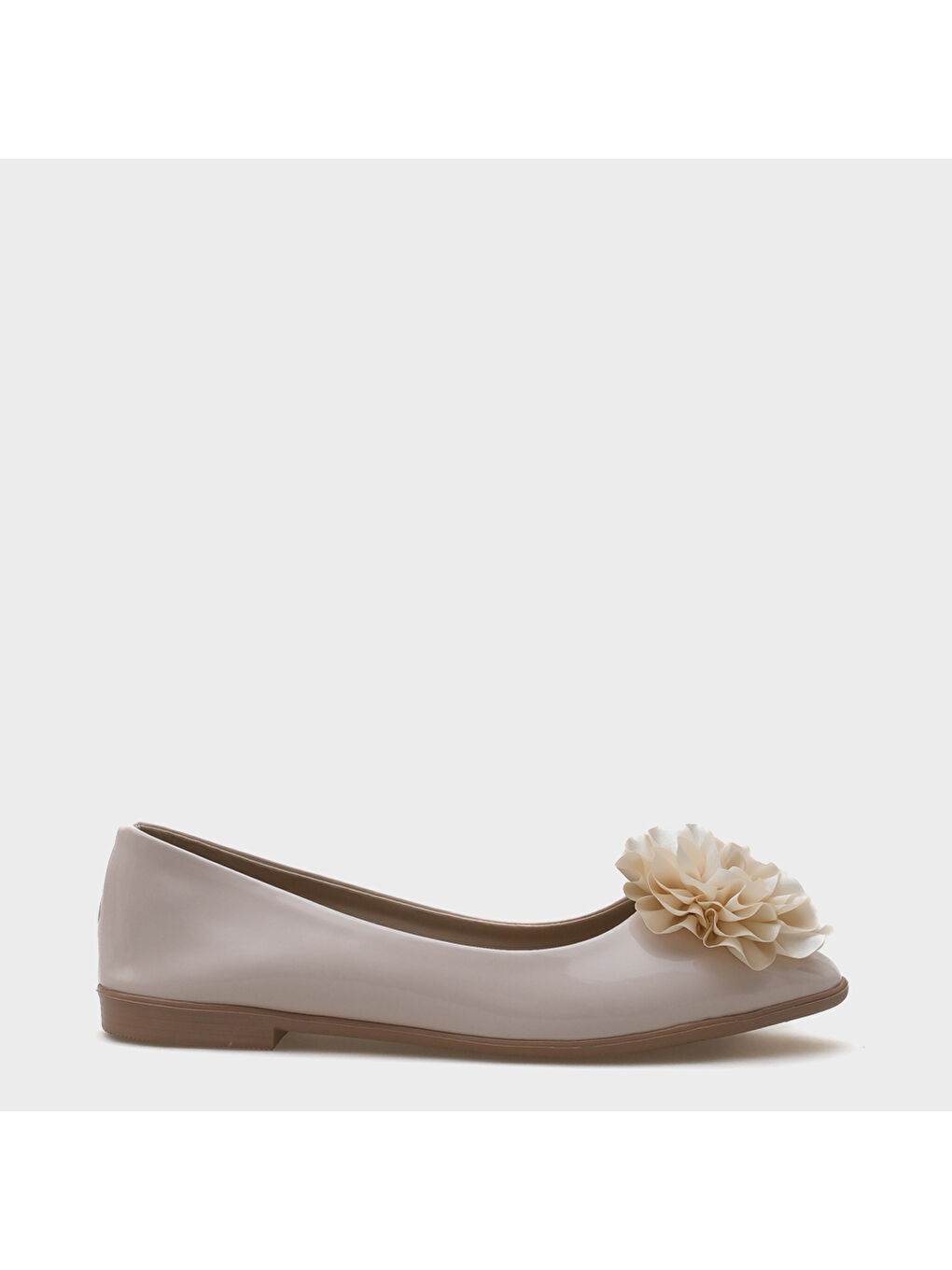 Bej Cher Kadın Çiçekli Babet-1