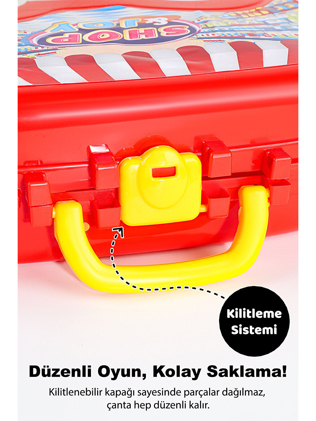 13 Parça Tekerlekli Oyuncak Market Seti - Çantalı Aksesuarlı Yazar Kasalı Çocuk Market Oyunu-5