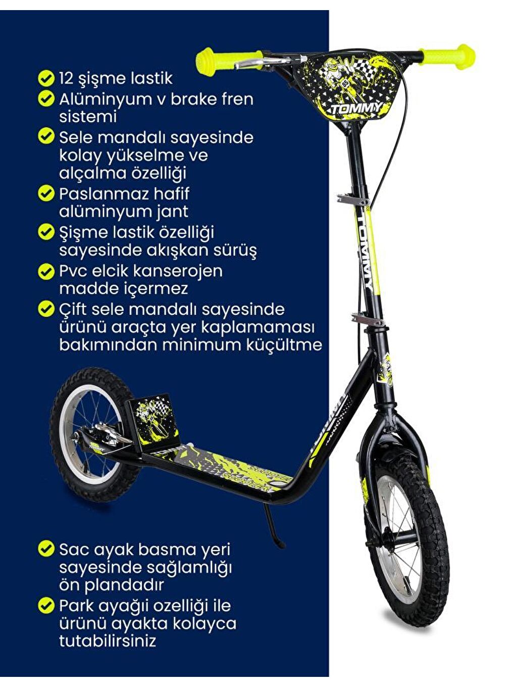 İkon 12 Jant Çocuk Scooter-3