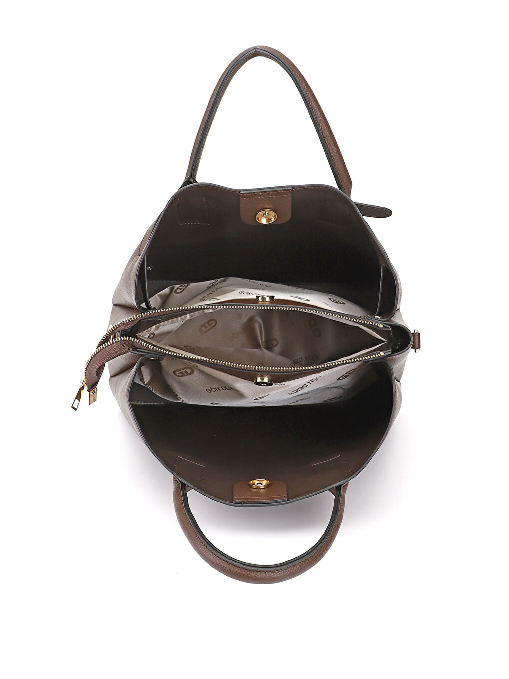 Kahverengi Kadın AÇIK KAHVERENGİ Uzun Askılı El ve Omuz Çantası-4