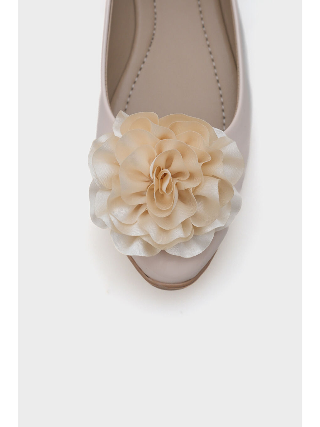 Bej Cher Kadın Çiçekli Babet-3