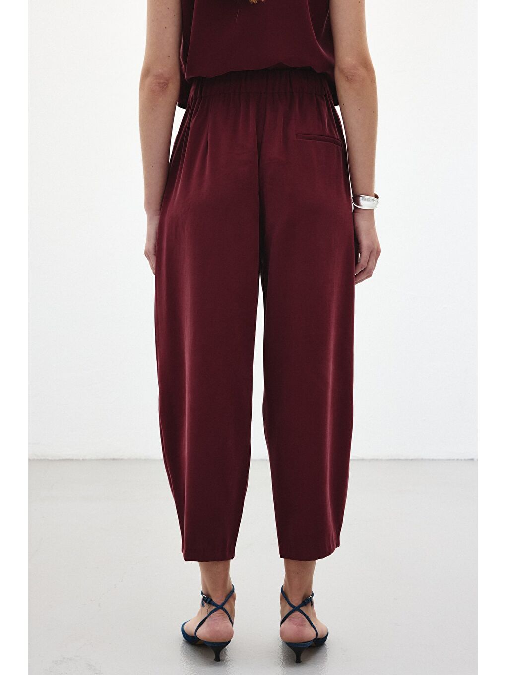 Şalvar Kesim Pantolon - Bordo-7