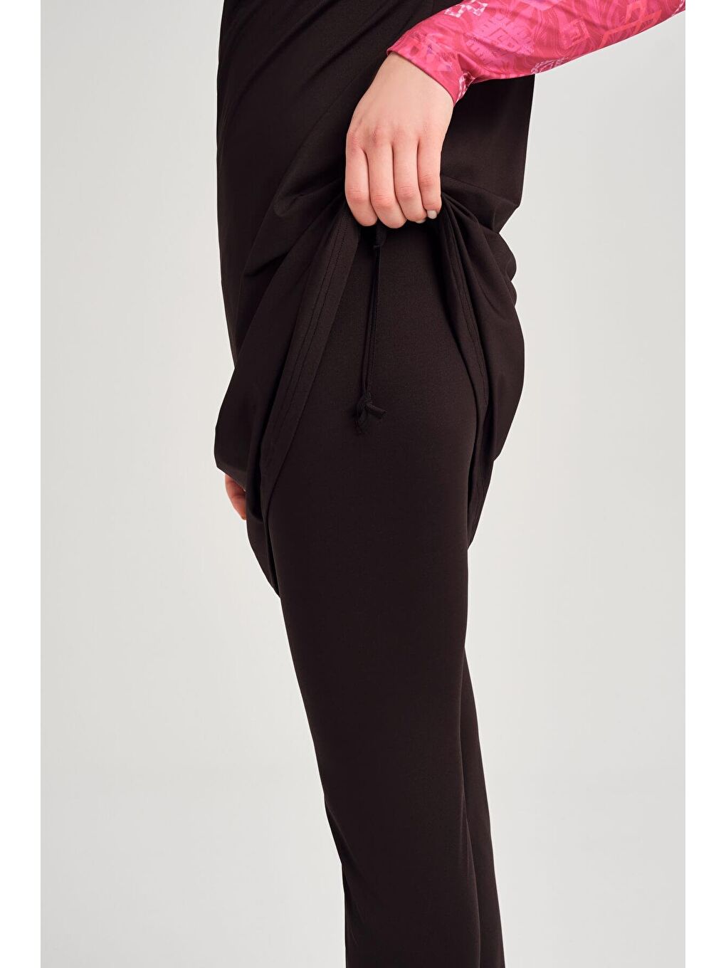 Anadolu Koleksiyonu Siyah Elastanlı 5 Parça Tam Tesettür Mayo Takımı 3071-6