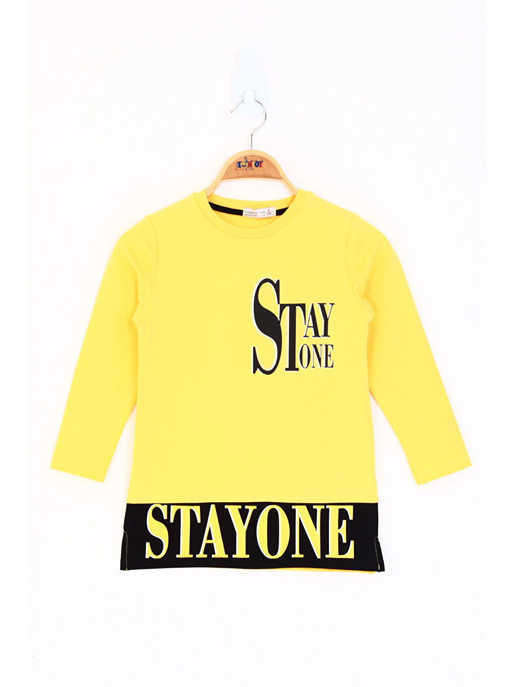 Sarı Kız Çocuk Stay One Baskılı Tişört