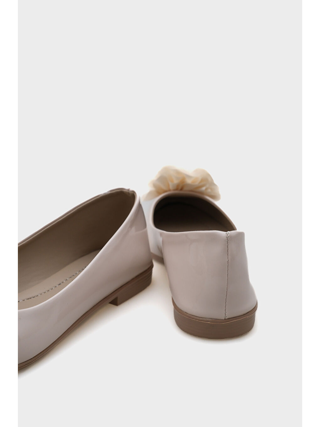 Bej Cher Kadın Çiçekli Babet-5