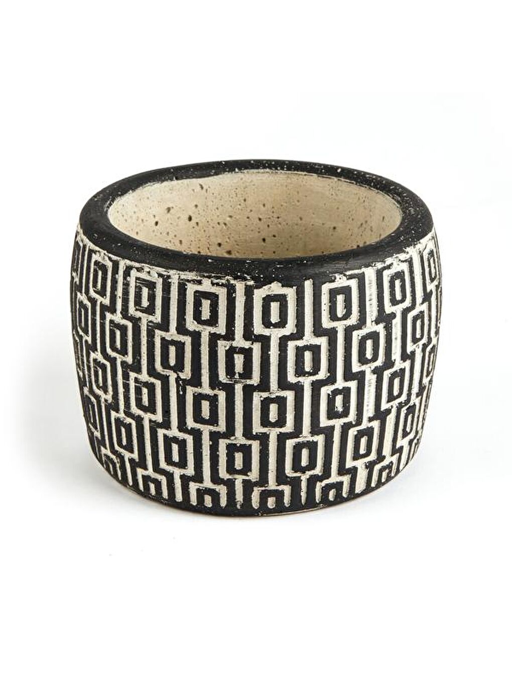 Athena Dekoratif Saksı - Siyah - 10x9x13 cm-1