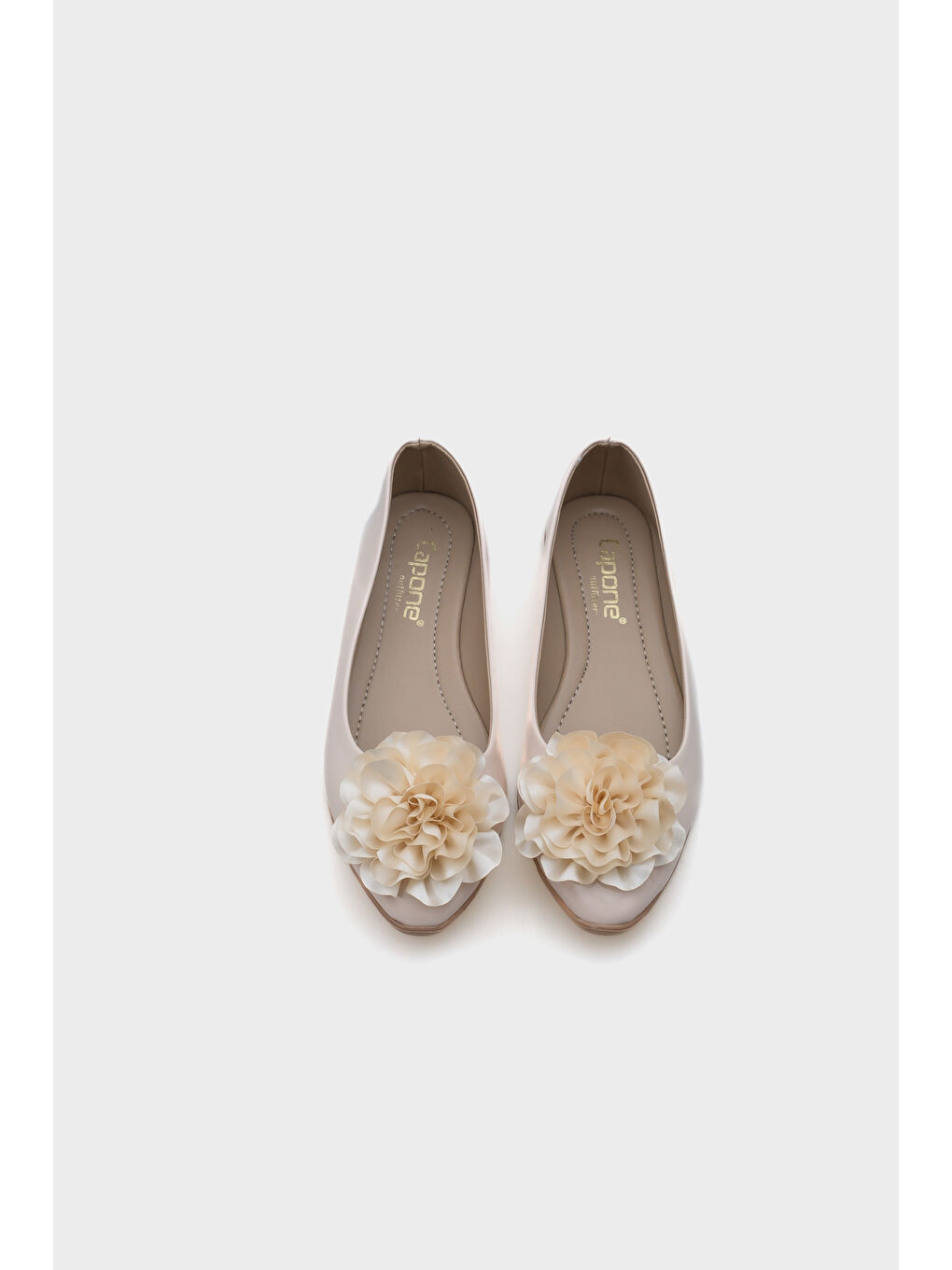 Bej Cher Kadın Çiçekli Babet-6