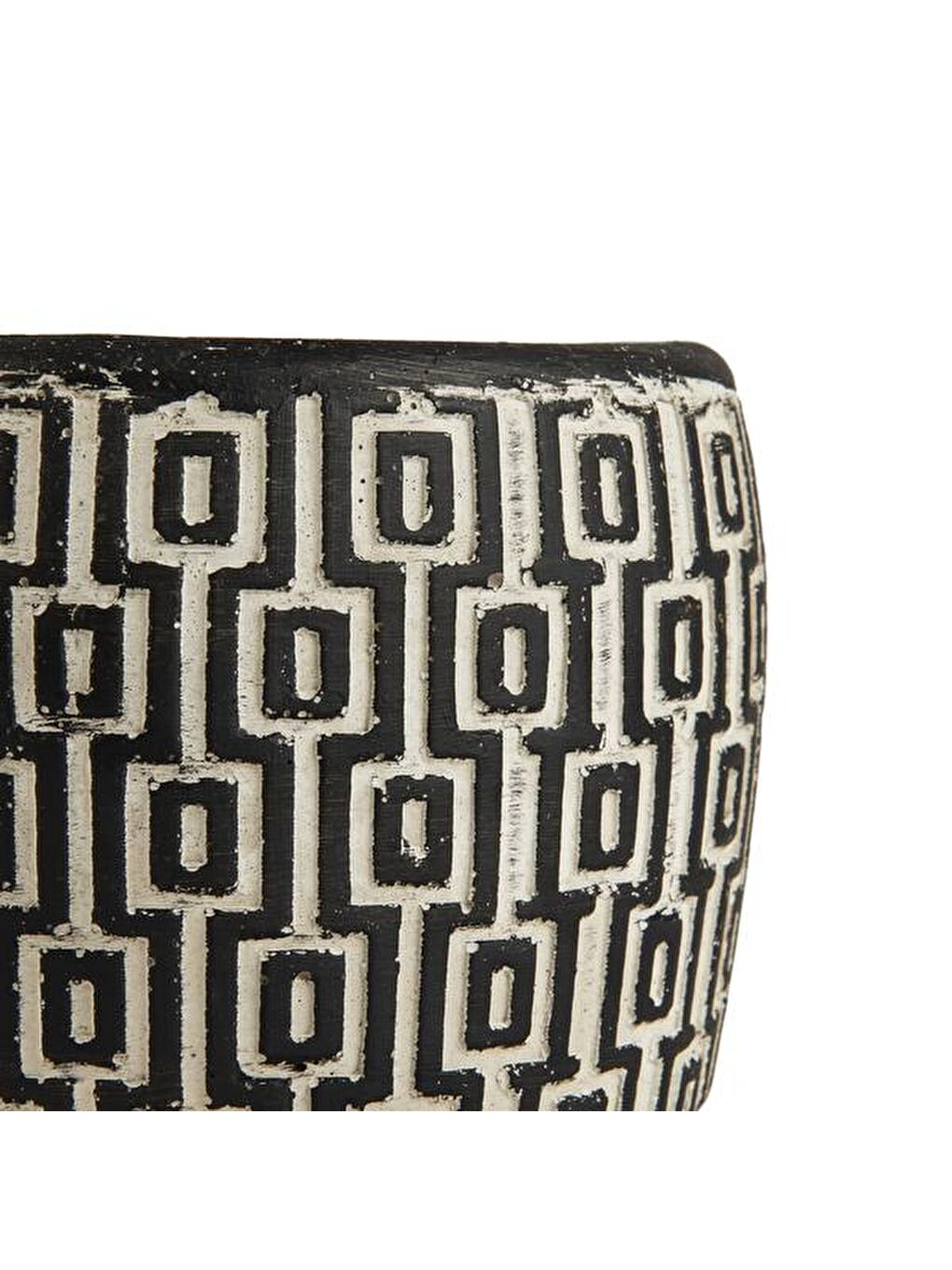 Athena Dekoratif Saksı - Siyah - 10x9x13 cm-2