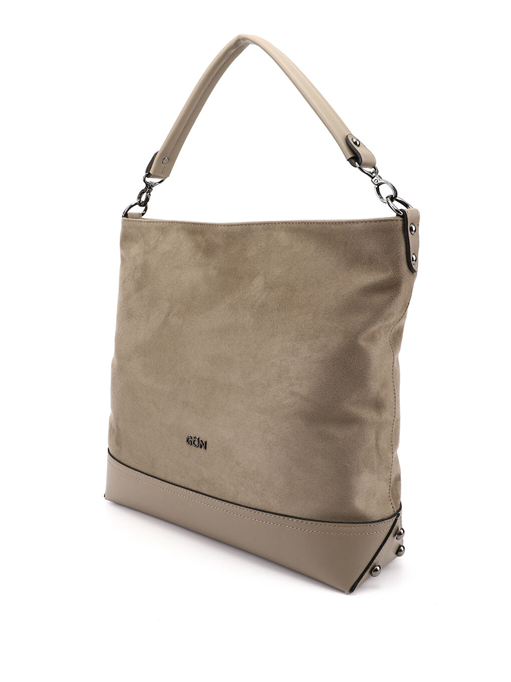 Bej Kadın VİZON Uzun Askılı El ve Omuz Çantası-2