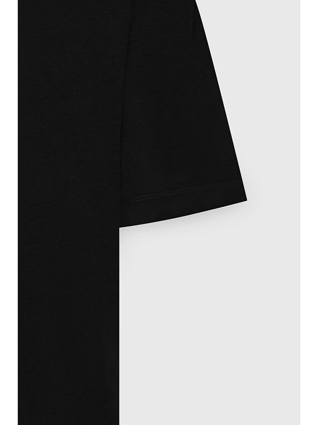 Erkek Siyah Modern Fit Rahat Kesim %100 Pamuk Baskılı Bisiklet Yaka Tişört-7