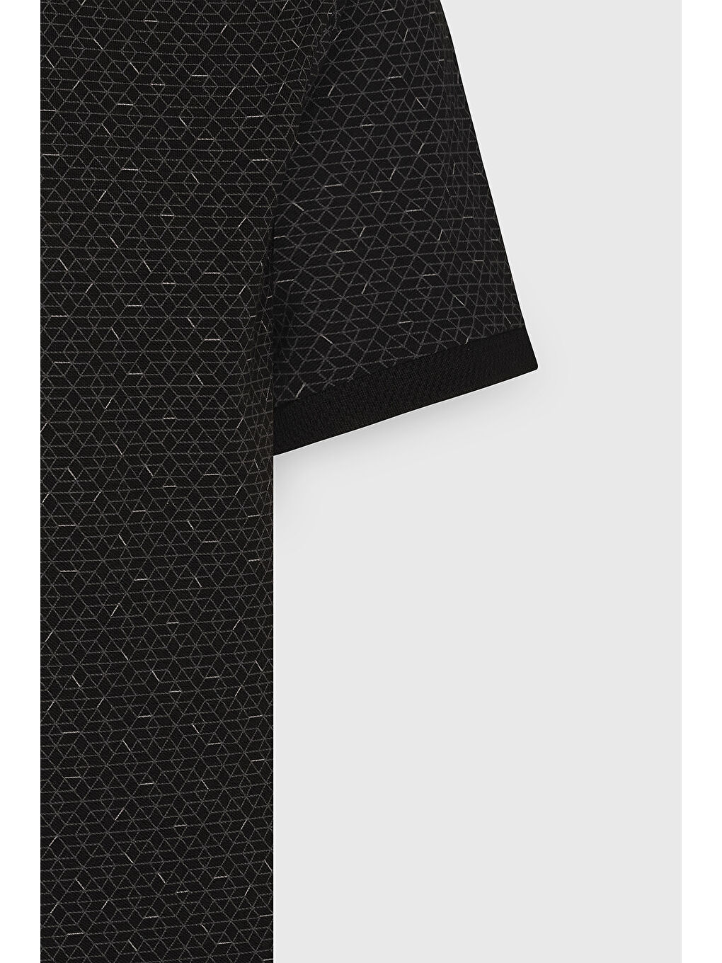 Erkek Siyah Slim Fit Dar Kesim %100 Pamuk Baskılı Polo Yaka Tişört-7