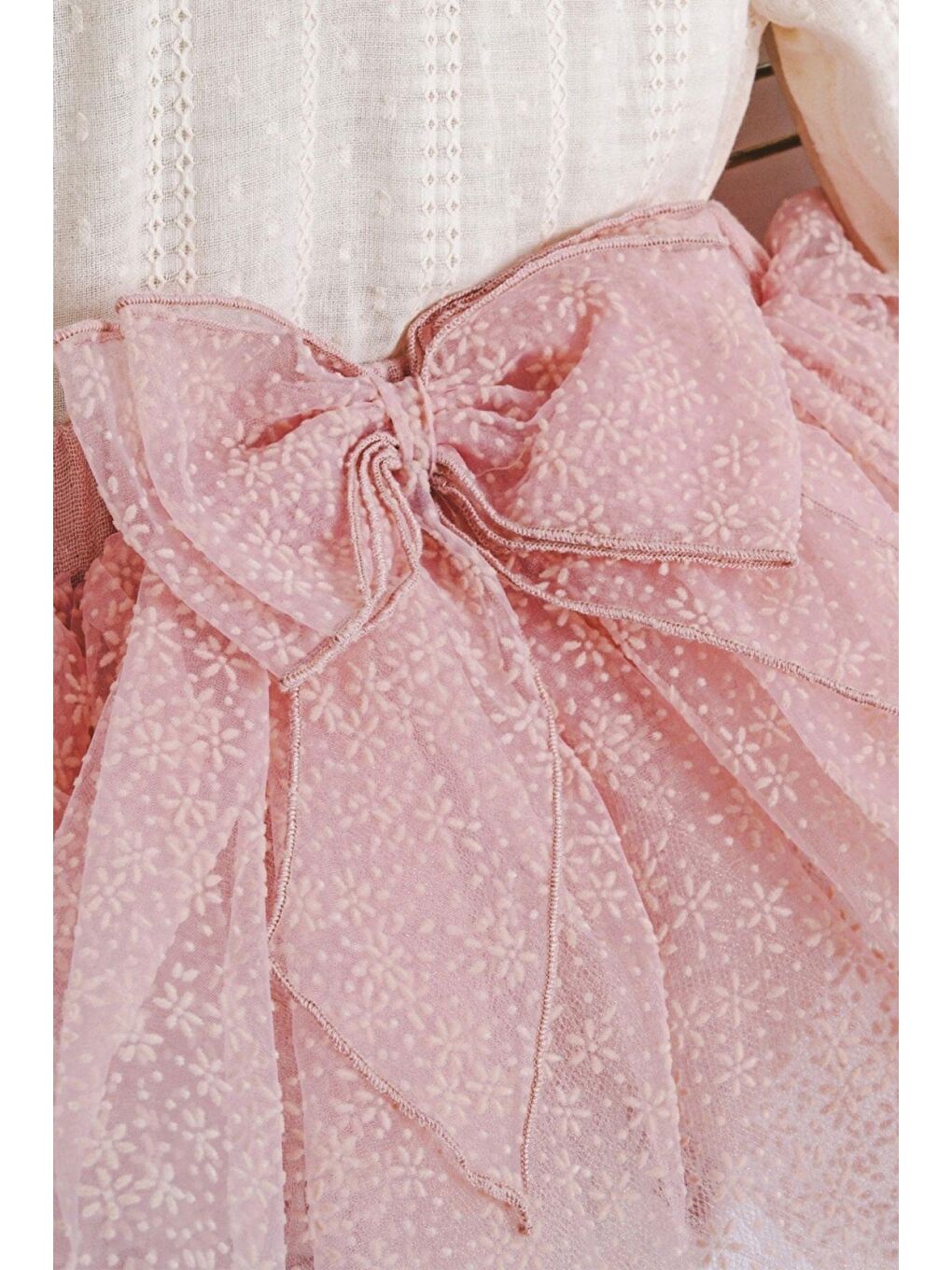 Pembe Kız Bebek Dantel Detaylı Ayıcık Figürlü 3'Lü Takımı-4