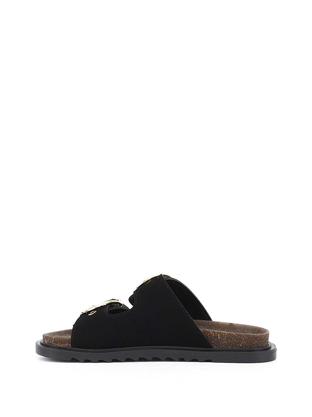 Siyah Kadın SİYAH MELANJ Çift Tokalı Terlik-3