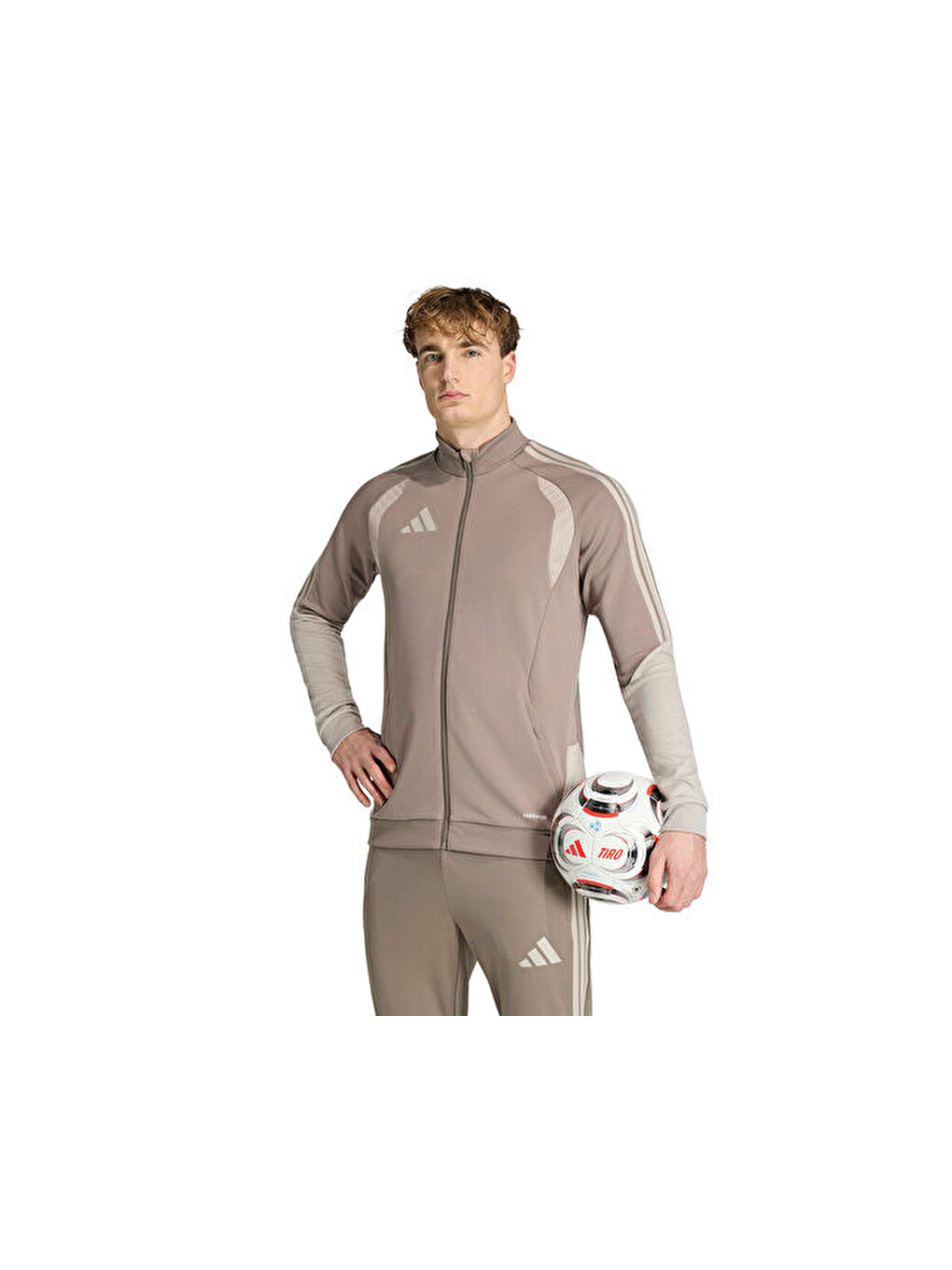 Tiro 26 Competition Tr Jkt Erkek Futbol Kamp Fermuarlı Sweatshirt Ke9256 Kahverengi-2