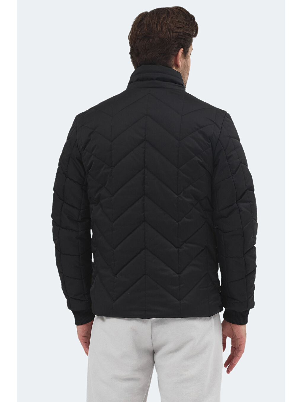 BEAST Erkek Dik Yaka Fermuarlı Siyah Mont & Kaban-2