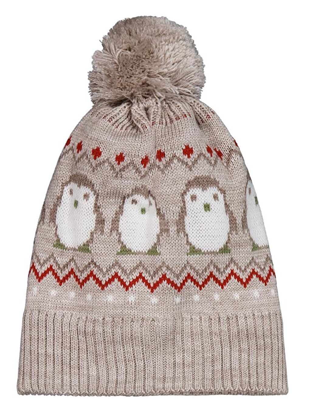 Baby 6-18 Ay Atkı Bere Eldiven Set - Bej Standart-1