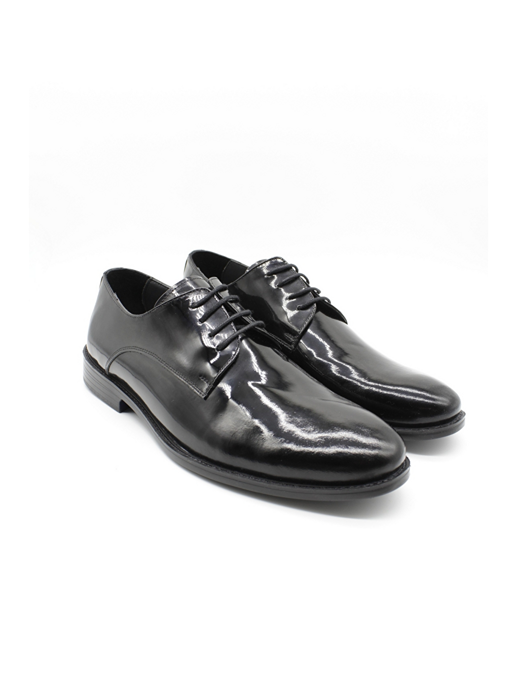 Açık Siyah Bağcıklı %100 Deri Rugan Ayakkabı 1033250179-1