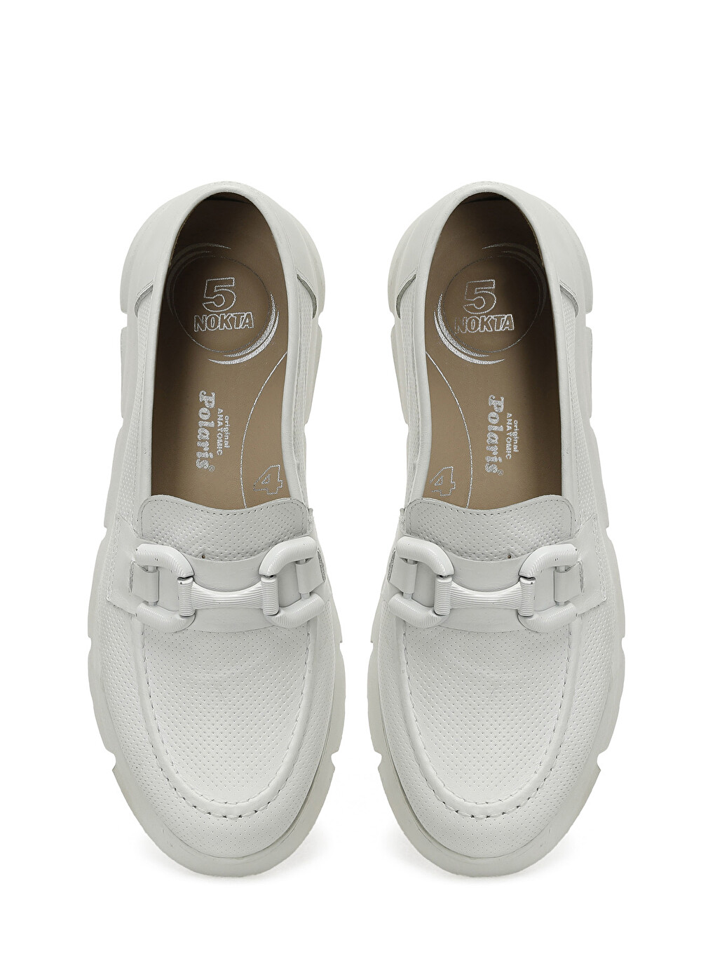 105460.z Beyaz Kadın Loafer-3