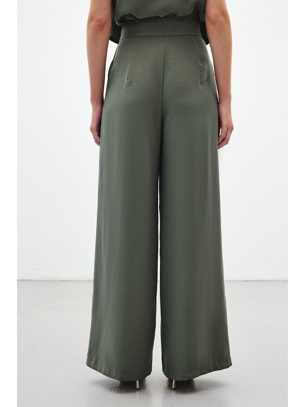 Geniş Paça Pantolon - Haki-7