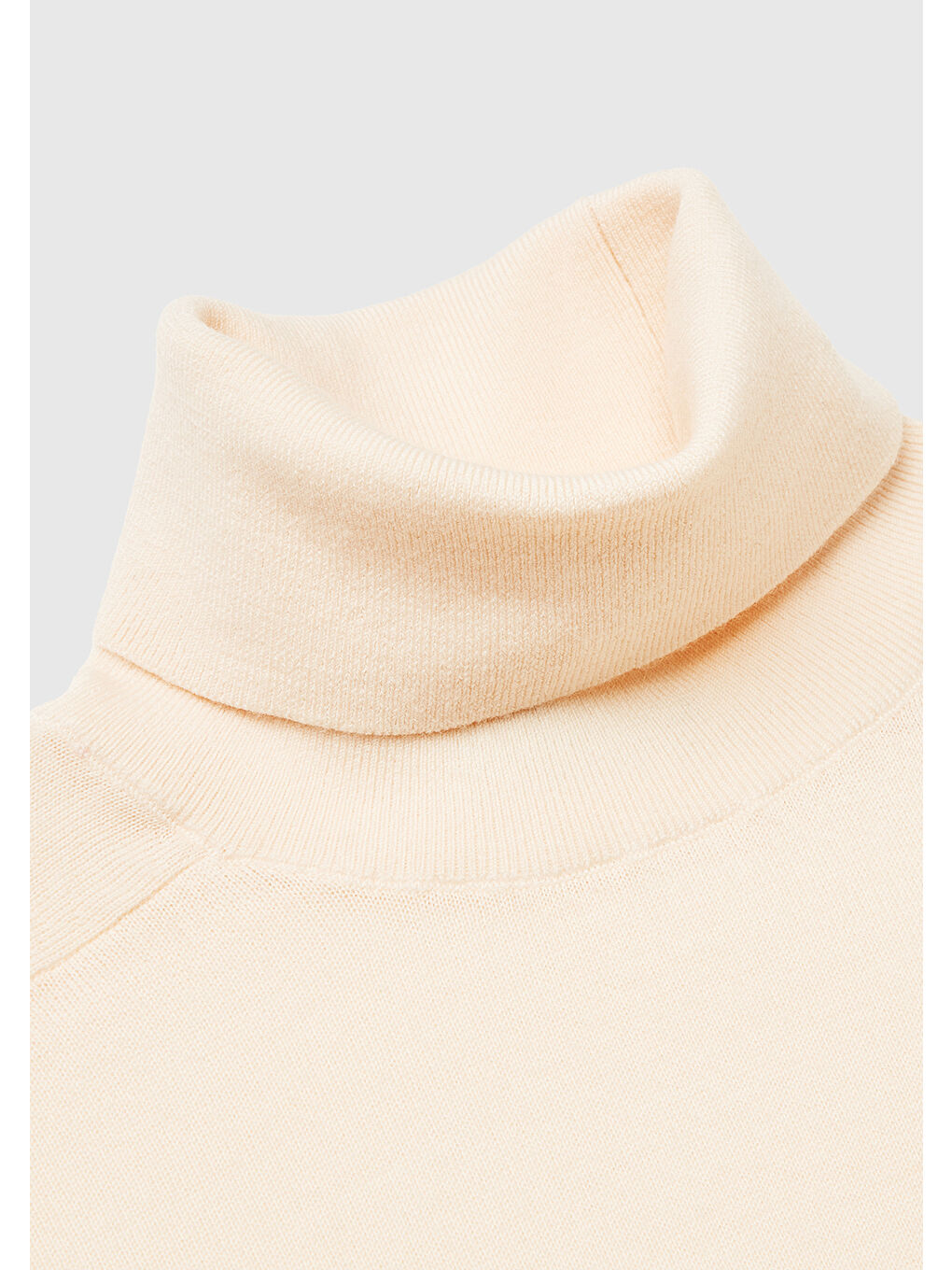 Pembe Kadın Pudra %100 Yün Ribana Detaylı Balıkçı Yaka Kazak-6