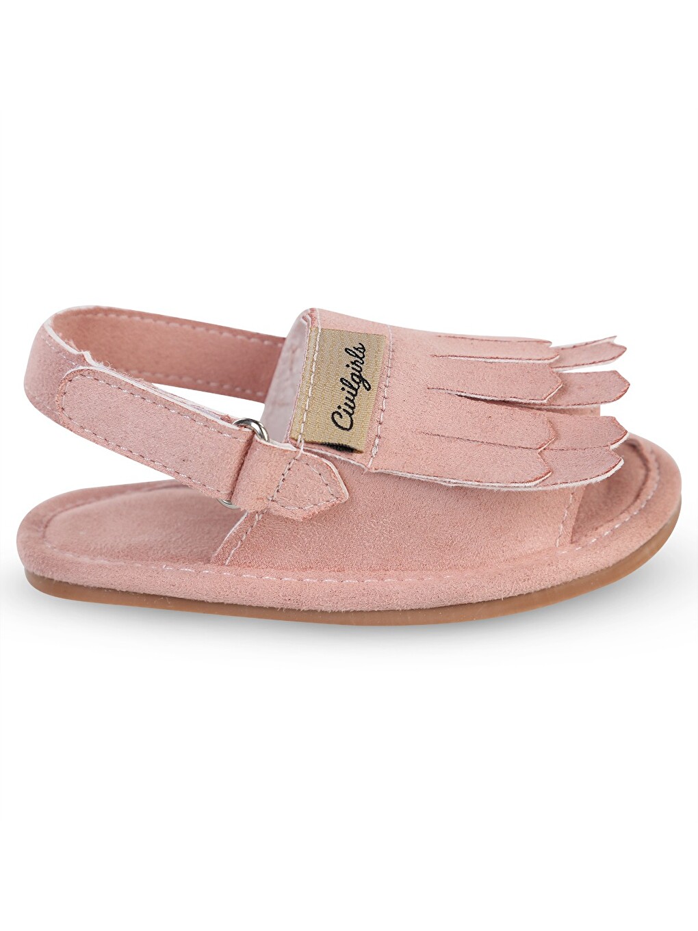 Girls Püsküllü 20-25 Numara Sandalet - Pembe