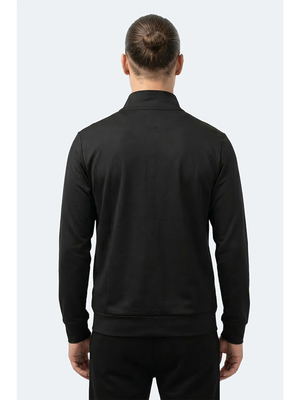 REVOLVER Erkek Fermuarlı Dik Yaka Cepli Siyah Sweatshırt-2